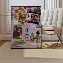 1pc "Best Friend" Matchbox Postcard Collage Custom Poster, The Photo Of The Sisters Together Personalized Animal-Themed Gift Custom Wall Art, Editable Template, Customizable Friendship Photos, Customizable Items - Multicolor - View 9