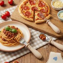 Bộ đồ ăn cho trẻ em hình bít tết và mì, bộ thìa và dĩa ăn dặm. - Nhiều màu - Xem 3