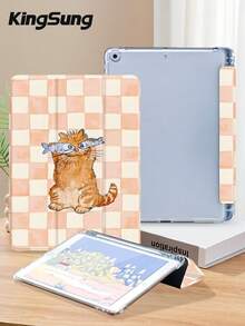 Kingsung 格子猫图案平板电脑保护套,兼容 iPad 9.7/10.2/10.5/10.9/12.9/Pro 11(第十代),兼容三星 Galaxy Tab S6 Lite 10.4 英寸,兼容 Kindle Paperwhite 第十二代(2024 年发布,第十一代于 2022 年发布),柔软防摔,支持智能待机/自动唤醒/睡眠功能。 - 彩色 - 查看 4