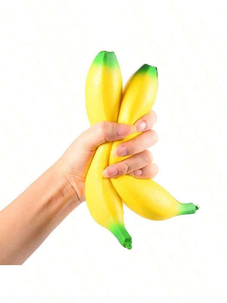 Soft Squishy Banana Simulator, Slow Rising Anti-Stress Fruit Shaped Squeezer, Fun And Stress Relief, Soft Plush Banana - 1個 - 查看 1
