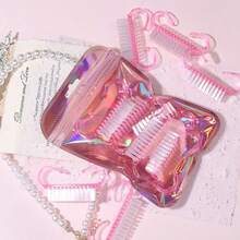 4件套可爱粉色清洁刷套装，包含除尘刷、美甲师清洁工具套装、指甲护理配件 - 淺粉色 - 查看 4