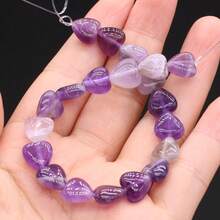 1pc Natural Stone Heart-Shaped Semi-Precious Beads For Jewelry Making - Heart-shaped Beads - View 8