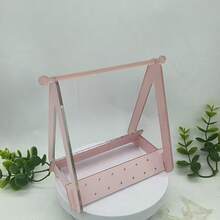 Handmade Soft Clay Earring Holder Display Box, Acrylic Clothes Hanger Shaped Desktop Jewelry Stand - Multicolor - View 6