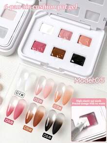 AiFer 6 Colors Base Coat Gel Series, High Saturation Popular Semi-Solid Painting Style Nail Gel Polish, Salon Use - Multicolor - View 8