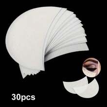 50/30pcs Lint-Free Eyeliner Shields - Eyeshadow Smudge Proof Pads, False Lash Extension Makeup Tools, Easy To Clean - White - View 5