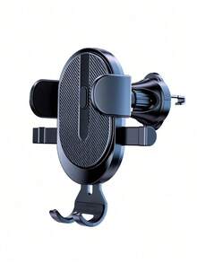 1pc Universal Black ABS Multifunctional Car Phone Holder, Air Vent Mount, Navigation - 黑色 - 查看 7