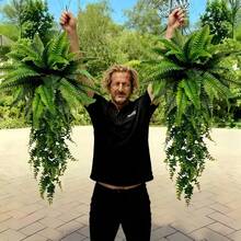 6 Pieces Of New Spring Persian Grass - Large High-End Elegant Artificial Tropical Rainforest Palm Tree Imitation Green Plants - Green Leaves - Can Decorate Indoor/Outdoor - Courtyard And Garden Decoration - Multicolor - View 6