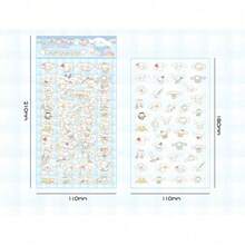 SANRIO 4Sheets Cute Pet Cartoon Account Material Waterproof Stickers For Bicycle Hand Account Pencil Case Decals - Multicolor - View 3