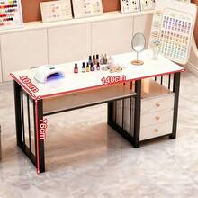 Mesa Manicura Profesional Minimalista Con 3 Cajones ,140cm - Multicolor - Ver 3