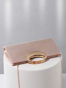 2PCS Elegant Evening Clutch With Anti-Scratch Glitter Finish And Smooth Metal Ring Handle Chic Glitter Handbag For Sophisticated Women And Brides Eye-Catching Sparkly Purse Perfect For Formal Cocktail Parties Prom And Luxury Weddings Designer Envelope Bag Rhinestone Women Evening Bags Purses - 彩色 - 查看 8