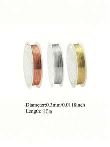 High Quality Stainless Steel Jewelry Wire, Non-Fading, Rust-Proof, Color-Fast, Durable, Suitable For Bracelet, Necklace DIY, Non-Fading Beading String, Jewelry Cord, Handmade Weaving Wire, Gold And Silver Metal Wire - Multicolor - View 8