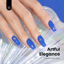 Beetles 15ML HEMA-Free Abyss Halo Blue Gel Nail Polish, Soak Off UV LED, Colorful Bottle, All-Season Manicure, Ideal Gifts For Women - Abyss Halo - 查看 4