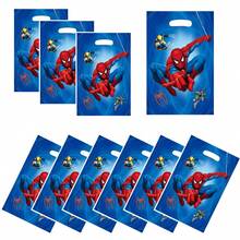 Marvel 30个漫威蜘蛛侠主题派对礼品袋 | 耐用塑料材质，拉链封口，红蓝卡通设计，适合生日庆祝、超级英雄派对装饰，方便手提 - 彩色 - 查看 3