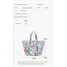 Niche Spanish BIM Fashion Print Oversized Tote Bag - 白色 - 查看 8