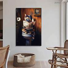 1 Fantasy Tortoiseshell Cat Canvas Printed Poster, Modern Wall Art Decoration Painting, Suitable For Coffee Shops, Homes, Bedrooms, Living Rooms, Kitchens, Bathrooms, Offices, Home Decoration, Decorating Houses, Bedroom Decoration, Wall Decoration, Ideal Choice For Friends To Give To Decoration Home - Multicolor - View 4