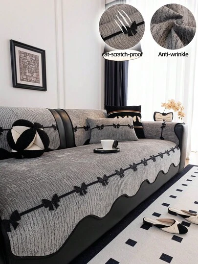 1 chiếc vỏ gối sofa họa tiết bướm không đều, chất liệu chenille, kiểu dáng hiện đại sang trọng, sử dụng được cả bốn mùa, chống trượt, chống bụi, cố định sofa, chống nhăn, mềm mại và tinh tế, bảo vệ sofa, có thể giặt máy, bền, chống trầy xước do thú cưng, chống bám bẩn, làm mới sofa, trang trí sofa, tăng thêm vẻ sang trọng, phù hợp cho sofa 1-4 chỗ ngồi, sofa hình chữ L.