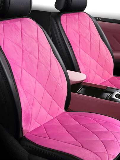 Đệm ghế ô tô màu hồng mềm mại và thoải mái, kích thước универсальный (phù hợp với mọi loại xe).