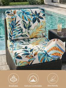 1 chiếc vỏ gối sofa bằng lụa in họa tiết lá nhiệt đới, độ co giãn cao, chống bụi, có thể giặt được, phù hợp cho ban công, sân vườn, hồ bơi và nhiều dịp khác, bán lẻ từng chiếc. - Nhiều màu - Xem 10