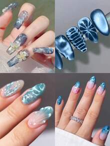 15/20颗金色银色圆形5mm美甲磁珠套装，多功能金属磁珠，适用于水波纹、猫眼等美甲设计效果，磁性球，凝胶指甲油DIY美甲沙龙工具 - 彩色 - 查看 10