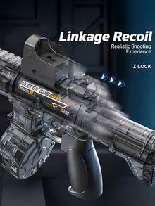 Cool LED Light M416 Electric Water Gun, High Pressure Powerful Squirt Gun, Realistic Recoil Simulation, Large Capacity Water Reservoir, Waterproof, Perfect For Summer Outdoor Beach Pool Backyard Water Fun - Multicolor - View 4