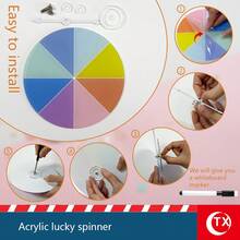 Rewritable DIY Lucky Spin Wheel, Acrylic Blank Rotating Game Wheel, Suitable For Party, Team Building, Classroom Rewards, Drinking Games, Fun Interactive Spin Wheel For Kids And Adults - View 5