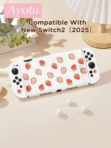 Ayotu Strawberries Protective Case For Switch,Can Be Installed In The Dock Without Removing The Protective Case - Multicolor - View 15