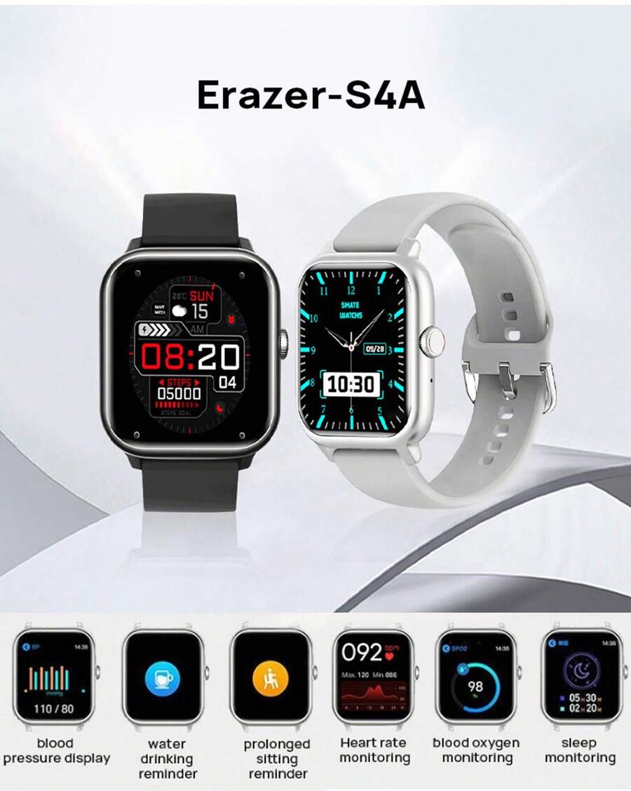 Lenovo Multifunctional Smartwatch With S4A Bluetooth Calling, Long Battery Life, Waterproof And Dustproof, Compatible With Android Phones. - View 1