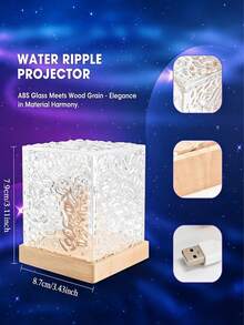 Creative Atmosphere Night Light | Dynamic Ripple Projection Lamp | Square/Round | RGB 16 Colors | Remote Control Dimmable | Remote Control Ripple Atmosphere Lamp | Suitable For Living Room, Bedroom, Party, KTV, Homestay, Game Room, Restaurant | Ideal Holiday Gift, Valentine's Day, Christmas, Halloween, New Year, Birthday Gift For Family And Friends - Multi-color light - View 11
