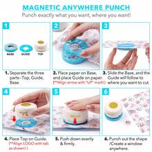 1 Inch Circle Magnetic Punch, Anywhere Punch, Everywhere Punch, Window Punch, Frame Punch, For Paper Crafting Scrapbooking Cards Arts - Circle - View 3