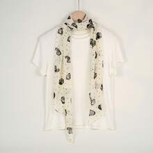Women Bandana & Square Scarves - Small Polka Dot Black Rose - View 18