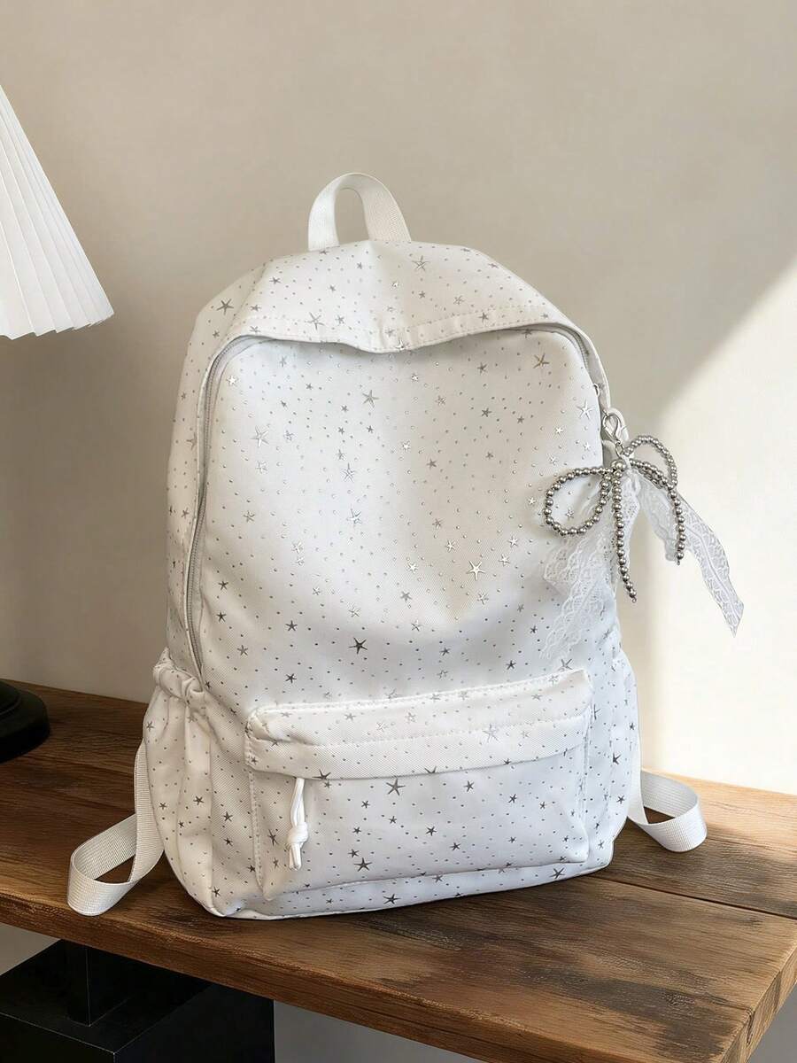 星形图案背包 | 可爱学院风旅行日常背包 - A - 查看 1