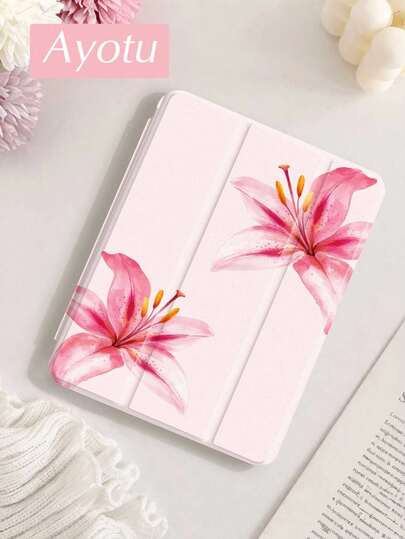 Ayotu 1 chiếc bao đựng máy tính bảng và Kindle họa tiết hoa ly màu nước, tương thích với iPad Air 8 (M4) 2026 (11/13 inch), thế hệ thứ 10, 11/Air thế hệ thứ 4/Air thế hệ thứ 7/9.7 inch, Galaxy Tab A9 Plus, Kindle (thế hệ thứ 11 - ra mắt năm 2024) (6 inch), Kindle Paperwhite thế hệ thứ 12 2024, một món quà Giáng sinh thời trang và tối giản.