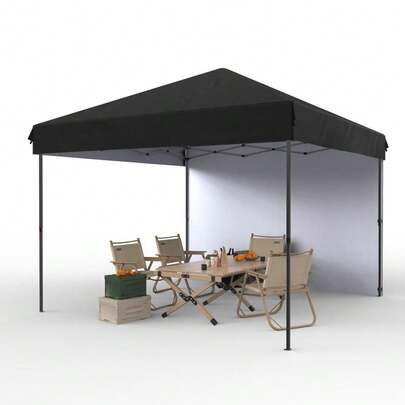 10 X 10ft Pop-Up Canopy, Foldable Outdoor Sunshade Shelter, One-Push Setup Tent  for Events, Parties, Camping and Commercial Use. Instant Setup Tent Shelter, with 1 Removable Sidewalls
