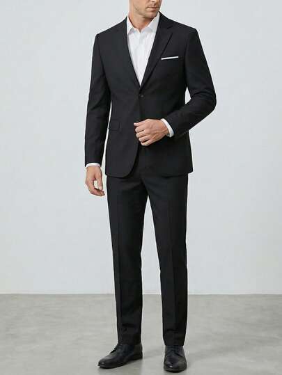 Men's 2 Pieces Suit Set Blazer Jacket Dress Pants Tuxedo Style For Wedding Business Formal Occasions
