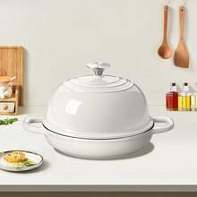 Enameled Cast Iron Dutch Oven Pot 24cm With Dome Lid, Perfect For Baking Sourdough Bread - View 3