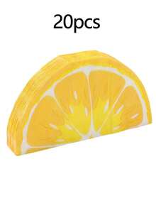 40pcs Lemon Pattern Disposable Paper Napkins, Summer Fruit Design Disposable Paper Napkins, Lemon Print Decorative Paper Napkins, Suitable For Outdoor Wedding, Engagement Party, Personalized Wedding, Summer Tropical Party, Home & Hotel, Wedding Table Decoration, Engagement Party Disposable Drink & Dessert Napkins - Lemon - View 11