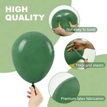 29PCS Green Gold Birthday Decoration, Metal Confetti Balloons Party Set Round Helium Balloon, Romantic Luxury, Retirement Party Wedding Birthday Graduation Celebration Home Decoration Birthday And Themed Party Supplies - Green Gold - 查看 8