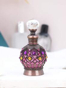 15ml Exquisite Rhinestone-Decorated Enamel Bottle, Mini Refillable Container, Portable Travel/Holiday Personal Care, Perfume & Essential Oil Sample Bottle, Home Decor, Ideal Gift For Girls (Perfume Not Included, Empty Bottle Only) - View 17