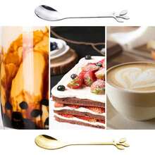 20PCS Leaf Coffee Spoon, Gold Silver Stainless Steel Teaspoons With Leaf Handle Iced Tea, Coffee, Dessert - 查看 5