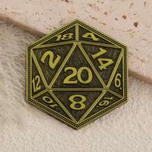 1 chiếc xúc xắc D20 hình rồng trong game nhập vai RPG, hình đồng xu tráng men dễ thương phong cách anime, dùng để cài áo, balo hoặc làm quà tặng trang sức thời trang. - Nhiều màu - Xem 6