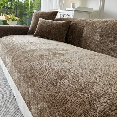 1pc All-Season Sofa Cushion Cover, Modern Minimalist Non-Slip Sofa Seat Pad, Dust-Proof And Washable Sofa Slipcover, Soft And Fade-Resistant, Pet-Friendly, Fits L-Shaped Sofa And 1/2/3/4 Seater Sofa, Suitable For Bedroom, Office, Living Room