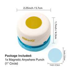 Square/Round/Square Bracket/Heart-Shaped Magnetic Manual Hole Puncher; 1 Inch Precision Positioning Frame Window Puncher Suitable For Making Photo Albums, Diaries, Cards - A - View 14