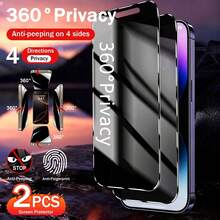 XINHONGYU Shockproof Privacy Screen Protector Phone Screen Protector 2pcs 360-Degree Full Coverage Tempered Glass Screen Protector Anti-Peeping Anti-Fingerprint Invisible From Any Angle Suitable Compatible With Iphone 17 Pro Max/17 Air/16E/16 Pro Max/16 Pro/16 Plus/16/15 Pro Max/14 Pro Max/13/12/11/XS Max/XR Plus Series Birthday Gift For Family And Friends Mother's Day Gift - 2pcs - View 19