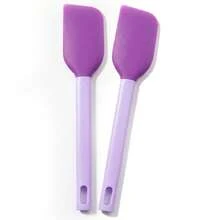 Jokipvy Bộ 2 chiếc thìa silicon làm bánh, dụng cụ vét kem bánh, dụng cụ vét bơ, thìa phết kem trang trí bánh, dụng cụ nhỏ nhà bếp làm bánh. - Xem 15