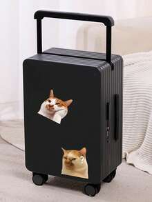 Cute Pet Fashionable Cool Cat Creative Car Sticker, Cat Expression Pattern, Suitable For Phone, Computer, Luggage Decoration, Personalized Sticker, Skateboard Decoration, Cute Pattern, Easy To Stick And Not Easy To Fall Off, Cover Blemishes And Prevent Scratches, Suitable For Car Fuel Tank Cover And Smooth Surface Daily Decoration - A - View 5