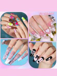 1 Set Of 15-Compartment Nail Art Decoration Kit, Includes (Clear Snowflake + Glass Rhinestones + Small Metal Beads + Colorful Butterflies) In Various Styles And Colors, Suitable For DIY Nail Art, Hair Accessories, Phone Cases, Cups And Other Decorations - Multicolor - View 6