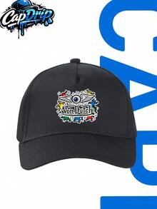 White 1pc Unisex Von-Dutchs Print Baseball Cap, Hat, Curved Brim, Dad Cap.Suitable Daily Use And Outdoor Activities.Outdoor Adjustable Cap.Spring-Summer Travel, Tourism, Beach Vacation Hat. - 黑色 4 - 查看 7