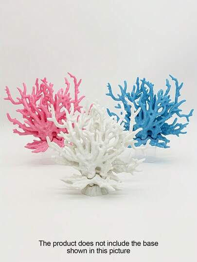 3pcs Artificial Coral Reef Fish Tank Decorations, 3 Different Color Fake Marine Coral Reef Decor Suitable For Aquarium Decoration, Artificial Aquarium Coral Decor, Plastic Simulated Coral Reef Decor, Ocean Theme Home Decor, Mermaid Party Decoration, Cute Fish Tank Ornaments, Undersea Theme Center Decor, Suitable For Party And Living Room Fake Marine Plants