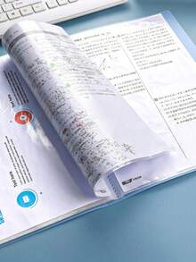 1 pieza Carpeta protectora de páginas transparente A4, 10/20 páginas interiores, uso estudiantil, exámenes, calificaciones, almacenamiento de certificados, organización de documentos de oficina, archivador de hojas sueltas, útiles escolares, manual de información de oficina de alta capacidad y multicapa - Insertar carpeta - Ver 7