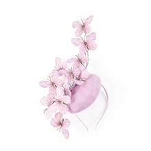 1 chiếc mũ cài tóc Fascinator hình bướm Monarch đính lông vũ, băng đô cài đầu dự tiệc trà cho đám cưới - A - Xem 19